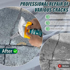Concrete Crack Filler, Exterior Cement Crack Filler, Self-Leveling Cement Crack Repair Sealant, Fast Drying, Effectively Repairs Cracks in Driveways, Patios, Sidewalks, and Asphalt Pavements - 3 pcs