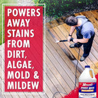 30 SECONDS Pressure Washer Concentrated Cleaner – Power Cleans Stains from Algae, Mold & Mildew, Dirt, Grime – Makes up to 20 Gallons