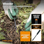 Fiskars Vegetable Garden Tool Set with Vegetable Shears, Seed Sower, Trowel, Cultivator, Weeder, and L/XL Garden Gloves for Indoor or Outdoor Gardening (6 Piece Kit)