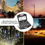 12 Pack 1/4" Hex Shank，Power Wing Nut Driver Set,Slot Wing nuts Drill Bit Socket Wrenches Tools Set, Drills Bits for Panel Nuts screws eye C hook bolt (Full set of 12 Pack 12 Size)