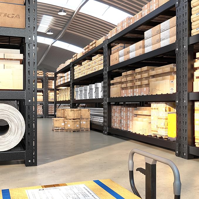 Bepatio 11000LBS Garage Shelving Heavy Duty Storage Shelves Adjustable 4-Tier Metal Shelving Uints Heavy Duty Industrial Shelves for Garage, Warehouse Basement Storage Room 24" D × 60" W × 72" H