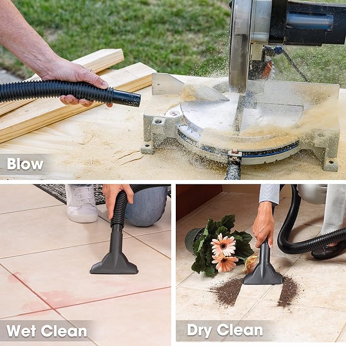 Shop-Vac 2.5 Gallon 2.5 Peak HP Wet/Dry Vacuum, Portable Compact Shop Vacuum with Wall Bracket & Multifunctional Attachments, 5760288