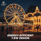 OHLECTRIC 10 Pack - S11 Clear Night Bulbs | Dimmable | 7.5W Incandescent Light Bulb with E26 Medium Base | 40 Lumens Brightness | 2700K Warm White Light for Home Illumination