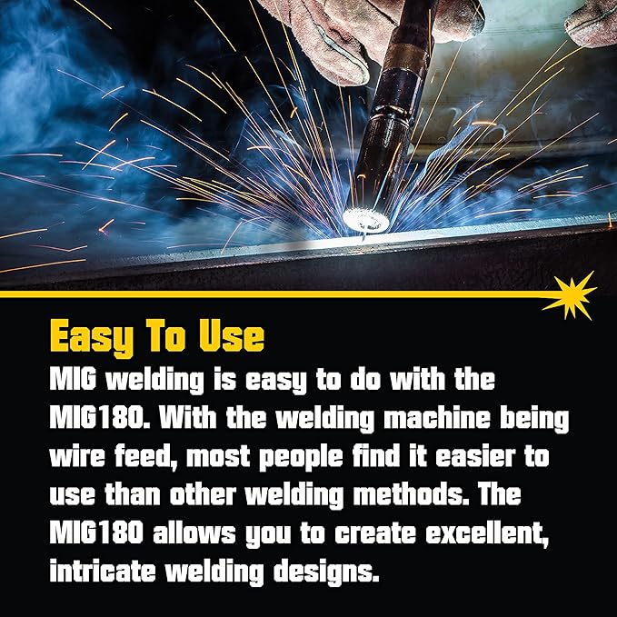 PrimeWeld MIG180 Mig Welder, 180 Amp Wire Feed Welding Machine With Dual Voltage 220v, 110v