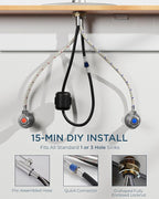 Kitchen Faucet with Pull Down Sprayer, Brushed Nickel High Arc Stainless Steel Classic Sink Faucet, Single Handle with Deck Plate for 1 or 3 Hole Sinks for RV Bar Laundry Farmhouse