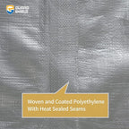 GUARD SHIELD Heavy Duty Tarp 16x20 Feet Silver/Black Multi Purpose Thick Waterproof Poly Tarp Cover 10mil