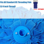 Microfiber Cloth String Mop Head Refill, Loop End Screw On Mop Head Compatible with All Standard US Threading Pole (Acme 3/4 inch Thread) (1)