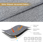 ALLBRIGHT 100% Blackout Roller Blinds Woven Shades with Striped Jacquard, Cordless Window Shades, UV Protection Fabric, Easy-Install for Indoor Home & Office, Dark Blue, 48" W x 72" H