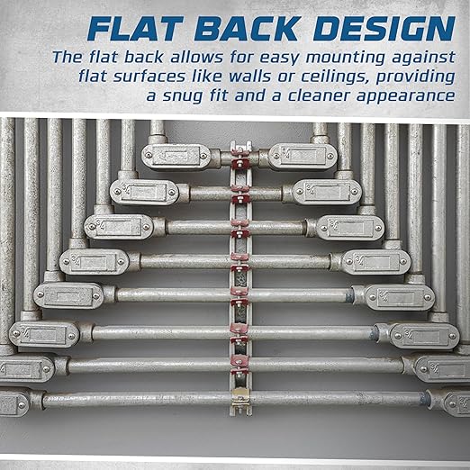 OHLECTRIC Heavy Duty Aluminum EMT Set Screw Conduit Body (LL-Type - 1½”) Service Entrance Elbow Conduit Bodies, Durable Conduit Fitting, Rustproof, Cover & Gasket Included Conduit Body Fitting (2-Pk)