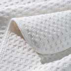 POLYTE Ultra Premium Microfiber Kitchen Dish Hand Towel Waffle Weave, 8 Pack (16x28 in, Off White)