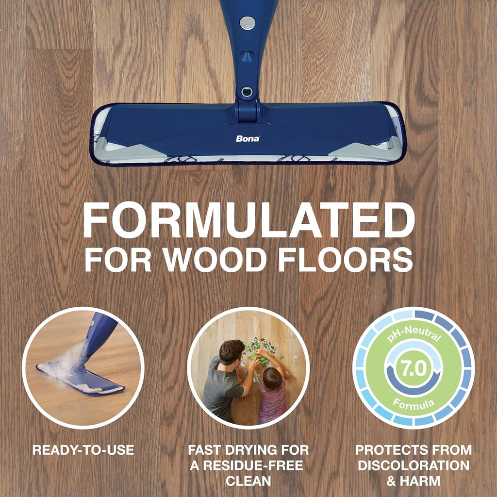 Bona Hardwood Floor Cleaner Refill - 96 fl oz - Lavender Thyme Scent - Residue-Free Floor Cleaning Solution Spray Mop and Spray Bottle Refill - For Wood Floors