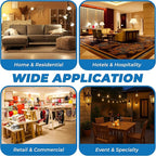 OHLECTRIC A19 LED Light Bulb (2-Pack) 8 Watt (60W Equivalent) E26 Medium Base, Dimmable, 800 Lumens, 2700K, Soft White, 120 Volt, Clear Light Bulbs, Long Life 15,000 Hours, Flicker-Free Bulbs LED