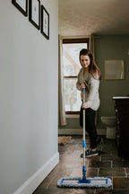 Zflow 18" Professional Microfiber Mop - Commercial Stainless Steel Handle with Microfiber Dust Pad + 3 Wet Pads