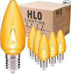 HLO Lighting Smooth C9 Christmas Lights | Yellow LED Bulbs for Indoor & Outdoor Christmas Decor | Set of 500