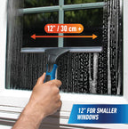 Unger Professional Connect and Clean 18” EZ Change Window and Glass Cleaning Squeegee, Large and Small Windows, Rubber Blade Tool for Streak-Free Results, Includes 12” Channel