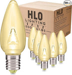 HLO Lighting Smooth C9 Christmas Lights | Warm White LED Bulbs for Indoor & Outdoor Christmas Decor | Set of 500