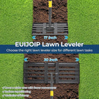 Extra Wide 30" Leveling Rake for Lawn Care - 60in Extendable Stainless Steel Handle with Ergonomic Grip | Professional Grass Leveling Tool for Golf Courses, Soccer Fields, Backyard Turf Maintenance