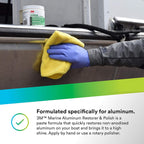 3M Marine Aluminum Restorer and Polish, 09020, 18 oz, for Marine Detailing, Remove Heavy Oxidation and Chalking, 1 Tube