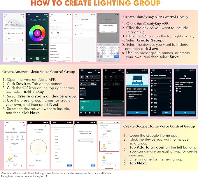 [6 Pack] CLOUDY BAY 4inch Smart WiFi LED Recessed Lights,RGB Color Changing Recessed Lighting,Compatible with Alexa and Google Home Assistant,10W 2700K-6500K,CRI90+ Wet Location,Oil Rubbed Bronze