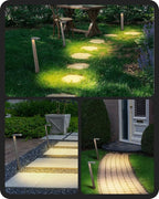 EDISHINE Low Voltage Pathway Lights Wired, 2700K 100LM 5.5W 50000Hrs 12V Waterproof Outdoor Lighting & Accessories, Modern Aluminum Electric LED Path Lights for Sidewalk Yard Garden