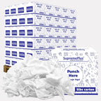 Premium White T-Shirt Cleaning Rags (600 lbs. Pallet 120x5 lbs. Box of Rags) – White Cotton Rag for Cleaning, Staining, Painting, Oil, Grease & Dust Removal – Shop Rags Bulk