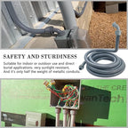 3/4inch 50 Foot Liquid-Tight Conduit Kit, Flexible Non Metallic Electrical Conduit and Connector Kit, With 5 Straight and 4 90-Degree Angle Connector Fittings