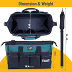 Garden Tool Bag Organizer – 13 Pocket Heavy-Duty Gardening Tote with 7 Outer & 6 Inner Compartments, Anti-Slip Base, Adjustable Shoulder Strap & Belt – Garden Organizers and Storage (Green)