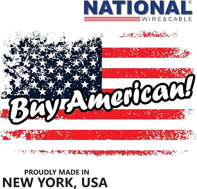 NATIONAL Wire & Cable – 10 AWG 4-Conductor Premium Copper Wire, 25 ft, Stranded | Made in USA, Heavy-Duty Flexible Jacket | Automotive, Solar, Battery, Indoor and Outdoor Use