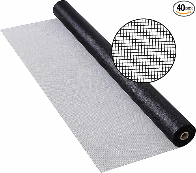 Window Screen Mesh for House Windows Screen Replacement Durable Fiberglass Mesh Screen Roll Adjustable 48"x100’ Door Repair Kit Easy to Install Suitable for Windows, Doors and Porches