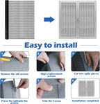 Fiberglass Window Screen Roll 45 in x 98 ft DIY Custom Pet Proof Screen Porch Screen for Outdoor Kitchens Pool Houses