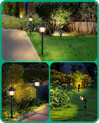 EDISHINE Low Voltage Landscape Lights Kit, 3W 120LM LED Pathway Lights & 3.2W 240LM Spotlights, Seed Glass, 12V Outdoor Landscape Lighting with Connectors, Aluminum Landscape Light for Garden Yard