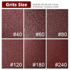 100pcsTriangle Sanding Paper Set, 60-240 Grit, Fits 3-1/8" Oscillating Tools - Aluminum Oxide Hooks & Loop for Wood, Metal, Drywall