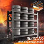 3000LBS Storage Shelves, 48" W Heavy Duty Garage Shelving Unit, Adjustable Industrial Shelving, 4 Tier Metal Shelving for Garage, Supermarket, Warehouse, 48" W x 24" D x 70" H