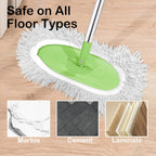 Reusable Microfiber Chenille Mop Pads Compatible with Swiffer Sweeper, Dry Sweeping Cloths & Wet Mopping Cloths, Refills for Hardwood Surface Floor Cleaning, 4 Pack (White)