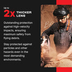 NoCry 2-Pack of Replacement Visors for Heavy Duty Clear Face Shield; Anti-Fog Protective Mask; ANSI Z87.1 Certified; Compatible with Prescription Glasses; Ideal for Woodworking