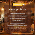 4 Pack T10 Tubular Light Bulbs, 25W Bulb, Clear Incandescent, E26 Medium Base, Warm White, Dimmable Vintage Tubular Style Showcase Bulb