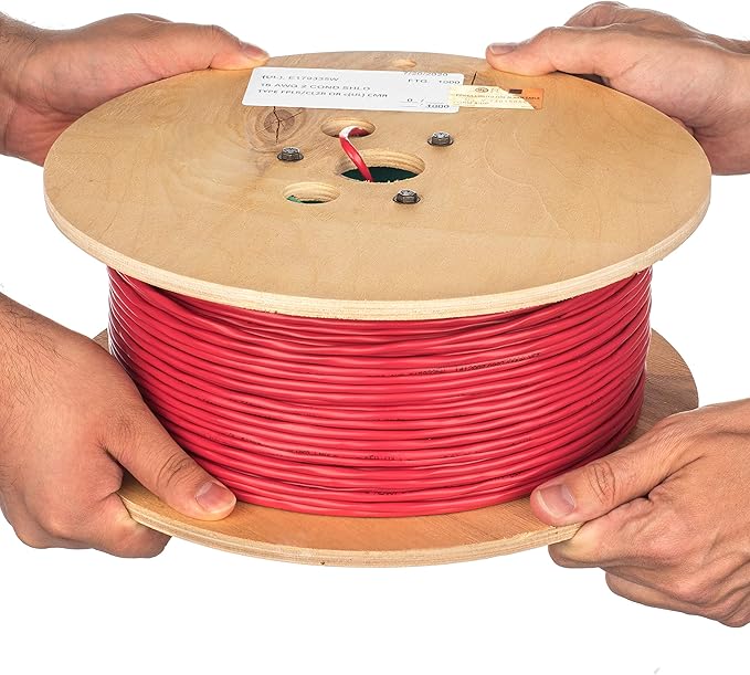 18 AWG 2/C Solid 100% Copper EWCS FPLR Riser Rated Shielded Fire Alarm Cable (UL) Certified - 1000 Feet