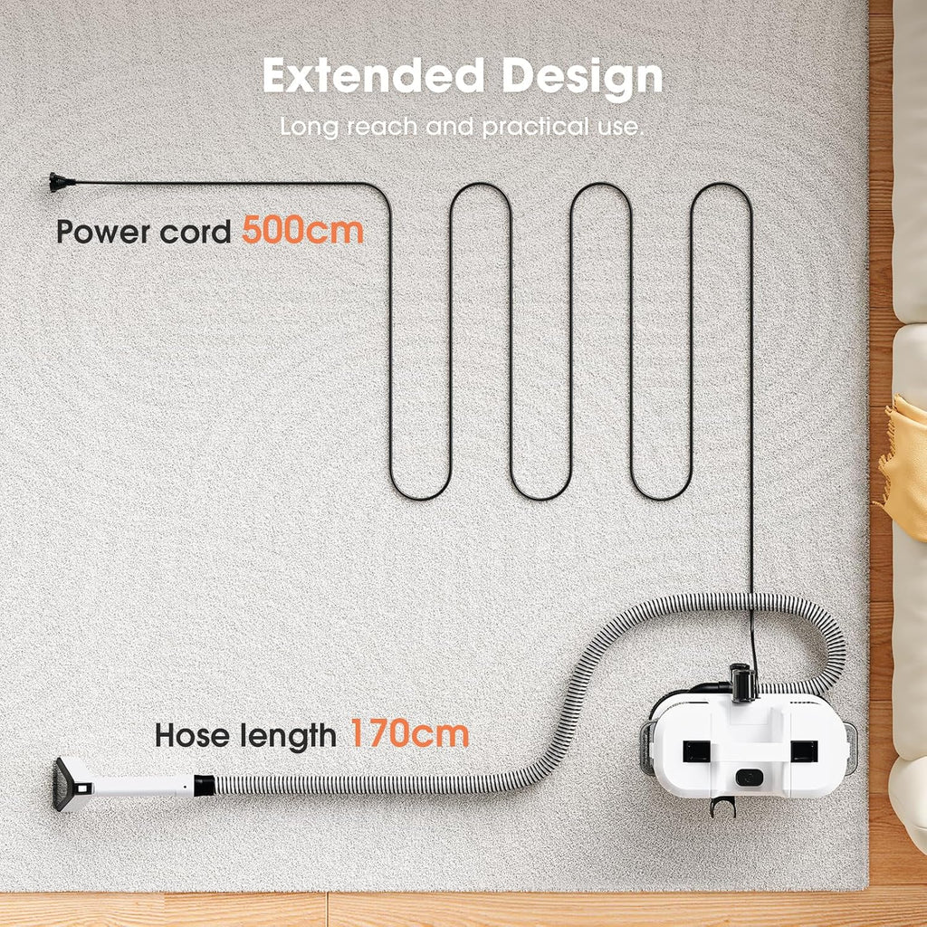Upholstery Cleaner Machine 450W Motor - 13.5Kpa Suction Couch Cleaner Machine, Portable Handheld Carpet Cleaner with Self-Cleaning and for Pet Stain, Couch, Stair, Car Seat and Area Rug
