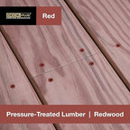 Deck Plus 2 Inch Epoxy Coated Exterior Wood and Fence Screws #8 x 2 Torx/Star Drive Included Coarse Thread, Outdoor Rust Resistant Decking Screw, Red, 50 Pieces | 42598