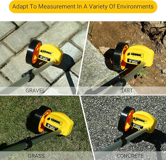 DEKOPRO Measuring Wheel, Measures Up To 99,999 Ft Compact Wheel With Carrying Bag,4-Inch