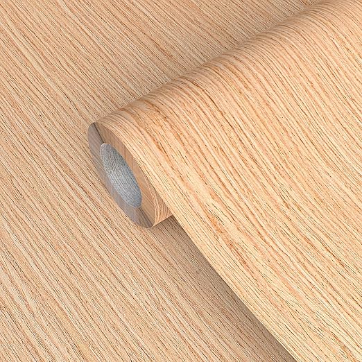 GSCIT Club Red Oak Wood Veneer, 12 inch x 15ft Wood Edge Banding Pre-glued Flexible, Veneer Tape Banding for Cabinet Repair Furniture Restoration