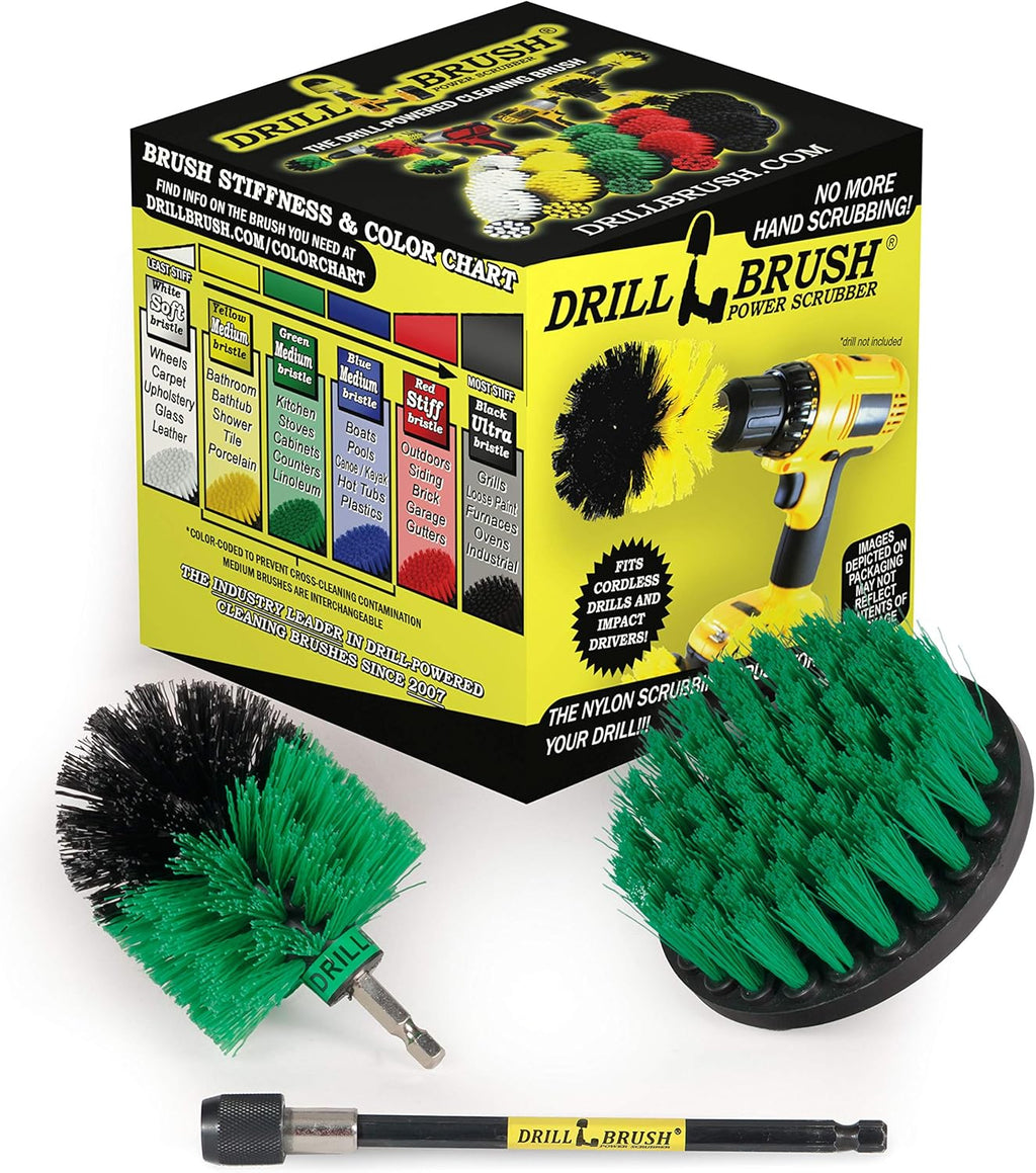 Drill Brush Kitchen Accessories - Kitchen Cleaning Extension Kit - Kitchen Sink Hard Water Remover - Kitchen Cleaning Supplies - Oven Scrubber Brush Set - Countertop Cleaning Brush - Household Brush