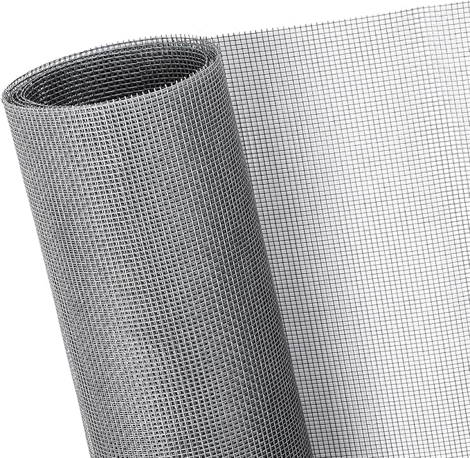 48"x102" Window Screen Mesh, Fiberglass Window Screen, Screen Door Mesh, Windows Screens and Screen Door Replacement, Patio Screen Mesh- Gray