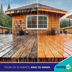 Eco-Friendly Silicone Premium Wood Waterproof Sealer – 16 oz Concentrate, Makes 1 Gallon, VOC-Free, Non-Toxic for Exterior/Interior Garden Bed, Planter, Deck, Fences & Furniture - Clear Finish