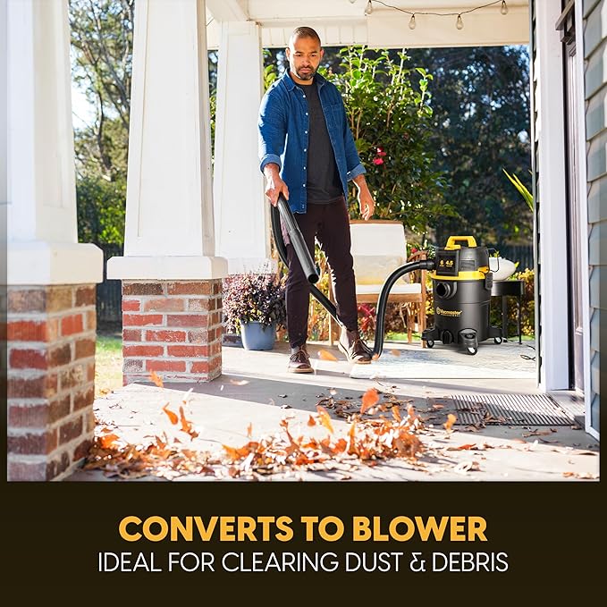 Vacmaster Professional 6 Gallon 4.5 Peak HP Wet/Dry Vacuum with Self-Cleaning Filter System - VDK611PF 0201