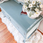 Dixie Belle Paint Company Chalk Finish Furniture Paint - Vintage Duck Egg (4oz) - Matte Light Blue Chic Chalk Mineral DIY Furniture Paint