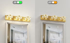 LED Bathroom Light Fixtures, 24inch Gold Vanity Lights, Modern 3 Light Acrylic Wall Sconces, 350° Rotatable Wall Lighting Fixture Over Mirror