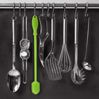 12.5" Silicone Bottle Brush & Straw Cleaner Brush Set | Water Bottle Cleaner for Hydro Flasks, Tumblers, Glassware, Vases and Narrow Neck Containers