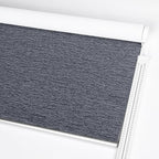 ALLBRIGHT 100% Blackout Roller Blinds Woven Shades with Striped Jacquard, Cordless Window Shades, UV Protection Fabric, Easy-Install for Indoor Home & Office, Dark Blue Old, 31" W x 72" H