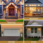 WIHTU Gold Outdoor Exterior Light Fixture for House, LED Front Porch Lights for House, Waterproof Wall Sconce Lantern Lamp, Outside Coach Lights for Patio, Garage, Doorway, Entryway